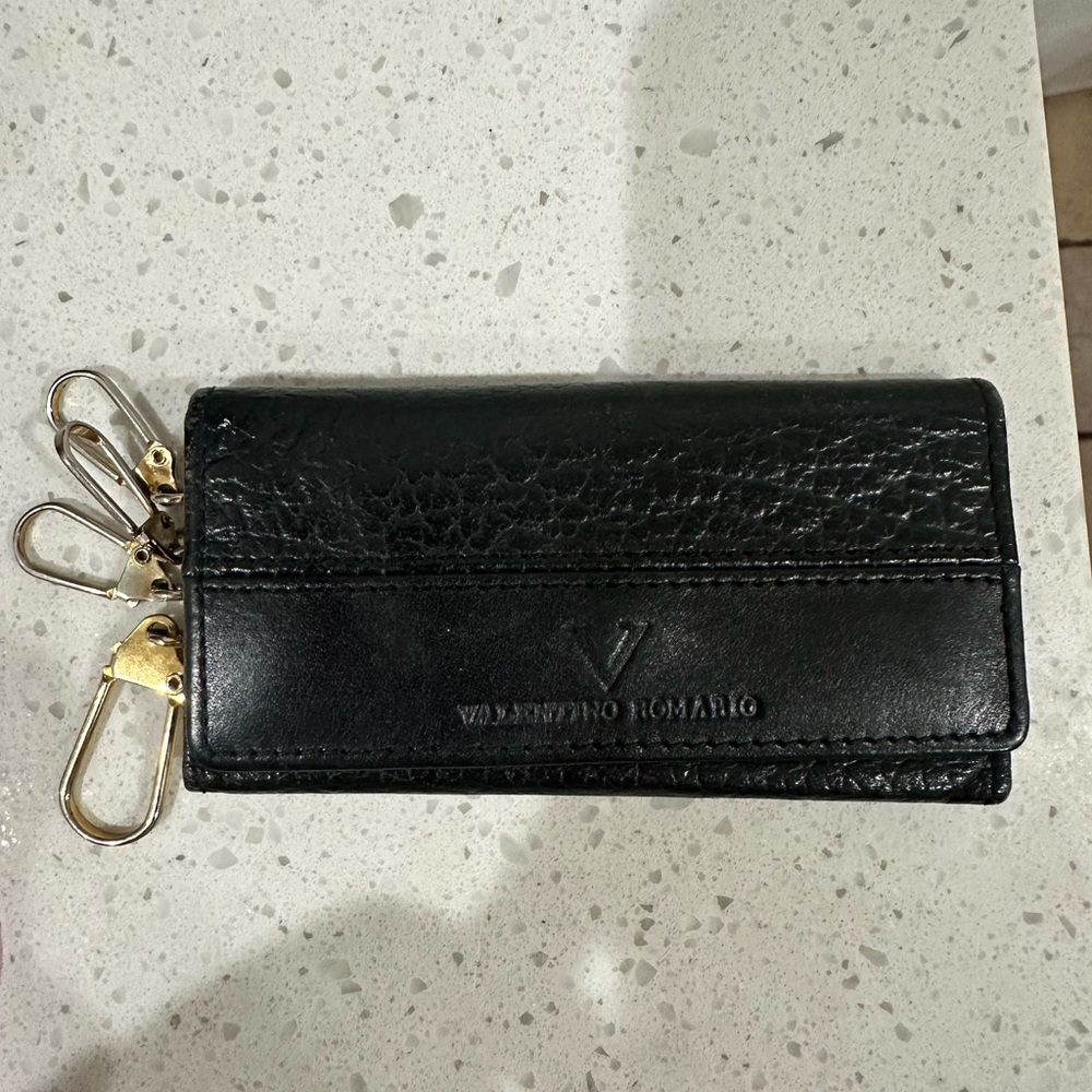 Authentic VALENTINO Black key pouch